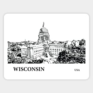 Wisconsin State USA Magnet